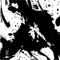 Grunge background of black and white. Abstract illustration texture of cracks, chips, dot. Dirty monochrome pattern of the old worn surface