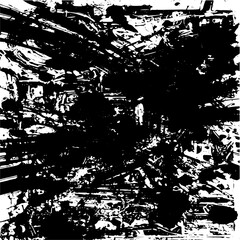 Naklejka premium Grunge background of black and white. Abstract illustration texture of cracks, chips, dot. Dirty monochrome pattern of the old worn surface