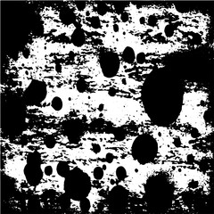 Fototapeta premium Grunge background of black and white. Abstract illustration texture of cracks, chips, dot. Dirty monochrome pattern of the old worn surface