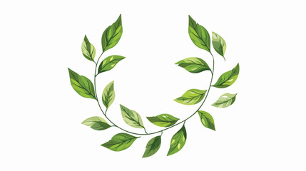 Decoration concept. Wreath of leaves l icon. vector