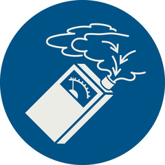 OBLIGATION SIGN PICTOGRAM, USE GAS DETECTOR ISO 7010 – M048, SVG