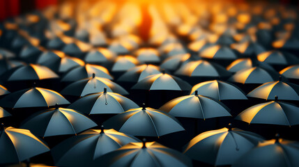 Umbrella people, with differences, new ideas and special skills
