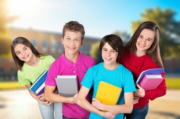 Portrait Of School Pupils students  At School