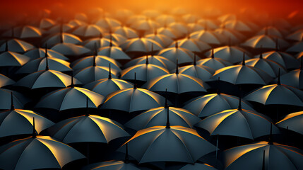 Umbrella illustration, success concept