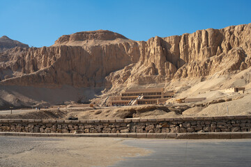 The Temple of Hatshepsut, a mortuary temple built during the reign of Pharaoh Hatshepsut of the...
