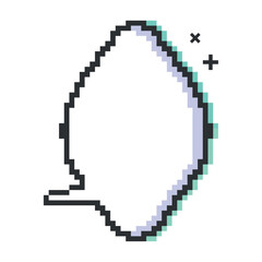 Fototapeta premium Empty pixelated comic bubble chat Vector