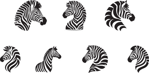 Zebra vector illustration - obrazy, fototapety, plakaty