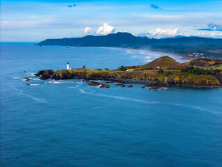 Aerial View of Yaquina Head Lighthouse- Cape Foulweather. 