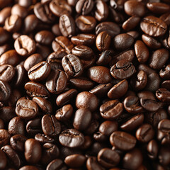 Obraz premium Fresh roasted coffee beans background