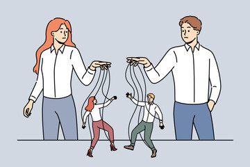 Puppeteer managers manipulate subordinates like puppets in order to achieve growth in company business performance. Business men and women use manipulate methods to manage personnel