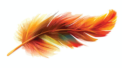 Feather decoration design vector illustration isolated 