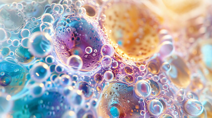 close up camera shot of a biological cell pastel