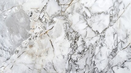 Natural patterns of white marble are used as the background and design material.