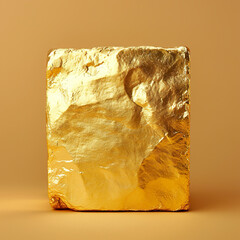 Gold block of gold with empty space for product