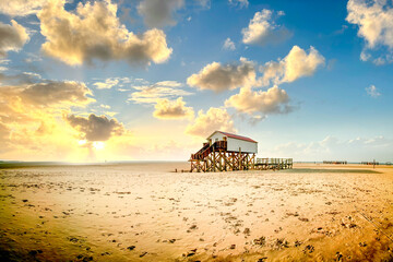 Strand von Sankt Peter Ording, Nordsee, Deutschland 