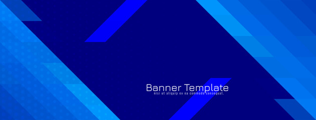 Abstract triangular pattern mosaic design blue color banner