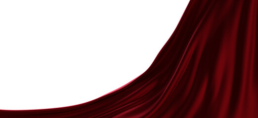 Abstract red cloth swaying in the wind