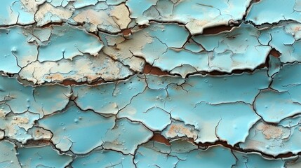Obraz premium A Dance of Decay: The Artful Erosion of Aqua Paint