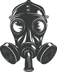 Silhouette gas mask black color only