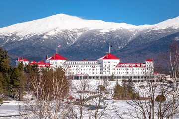 A snowy hotel near Mount Washington, NH