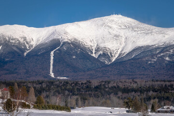 The snow covered highest peak in the Northeast, Mount Washington