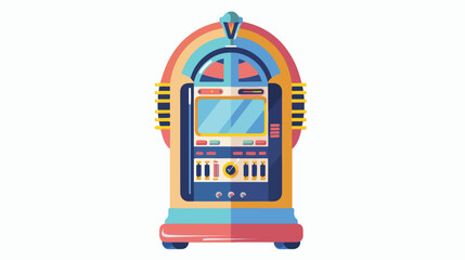 Jukebox machine technology retro vintage icon. Isolated