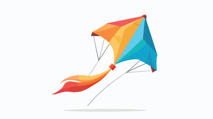 Kite toy funny icon isolated and flat image vector 