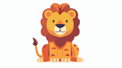 Lion africa feline cartoon icon isolated isolated on white