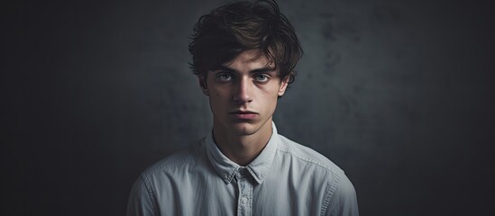 Portrait of a Thoughtful Young Man, Expressing Deep Emotions Through His Gaze