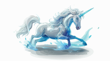 Obraz na płótnie Canvas Magical unicorn icon isolated on white background 