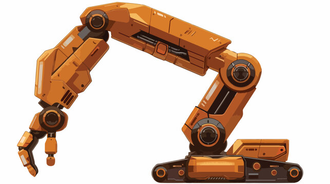 Machine concept represented by robot arm icon. Isolated