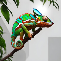 chameleon on a tree