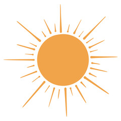 Summer Beach Sun Flat Design