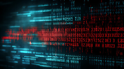 Fototapeta premium Software background with numbers, matrix