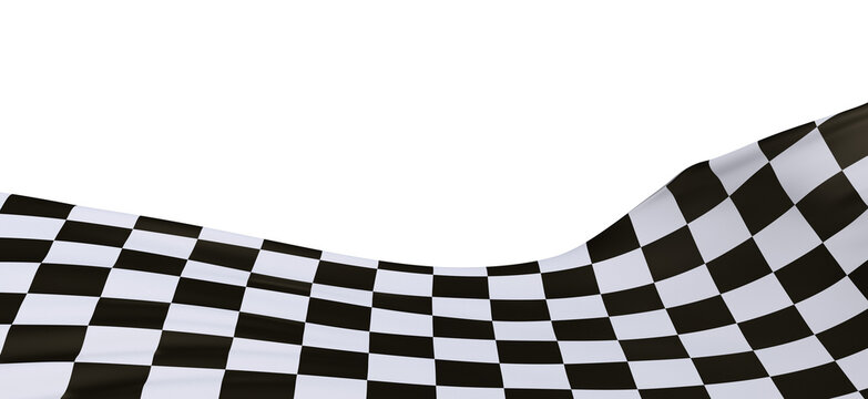 grid abstract background chess checkered flag finish line victory 3d rendering - PNG