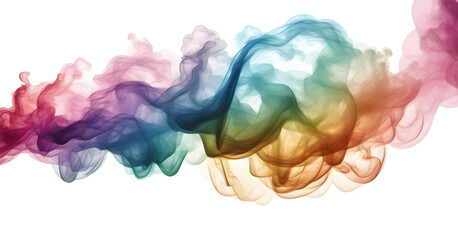 Colorful smoke on a transparent background. Effect element - obrazy, fototapety, plakaty