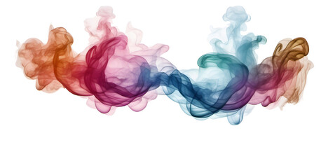 Colorful smoke isolated on transparent png background. Effect element - obrazy, fototapety, plakaty