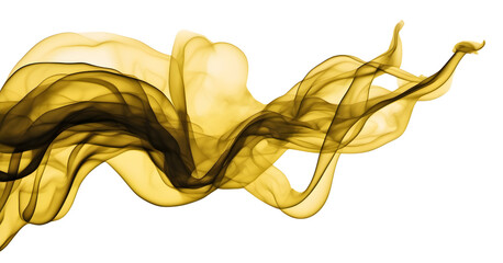 Abstract yellow smoke on a transparent background, png - obrazy, fototapety, plakaty
