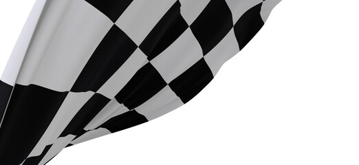 Black and white checkered abstract background. Race background with space for text. Racing flag - PNG