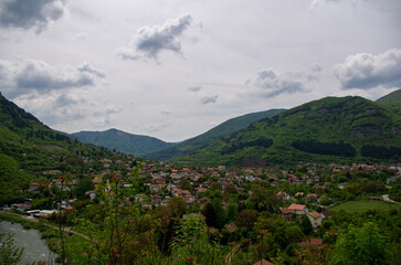 landscape with mountains and sky