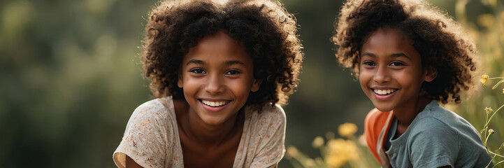 Portrait of a black happy child
