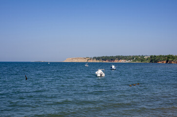 boats in the lake