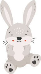 Rabbit animal vector Abstract baby rabbit vector forest baby animal cute animal isolated