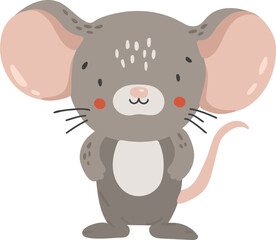 Mouse animal vector, Abstract baby mouse vector, forest animal, cute animal isolated