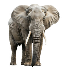 Elephant isolated on white or transparent background