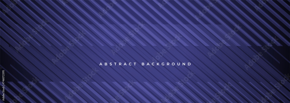 Fototapete dark violet abstract modern background with blue stripes. futuristic technology concept banner desig