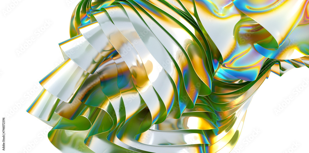 Poster vibrant holographic matrix: delve into the wonders of a 3d holographic realm