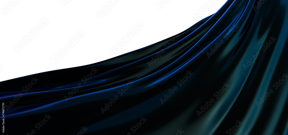 Poster creative abstract technology blue background with 3d concept. abstract particles blue wave minimalis