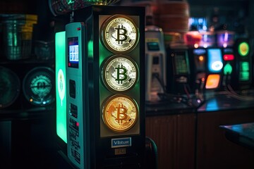 Utilizing bitcoin in everyday scenarios: making payments and enjoying entertainment - obrazy, fototapety, plakaty