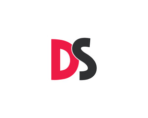 initial letter DS logo design template